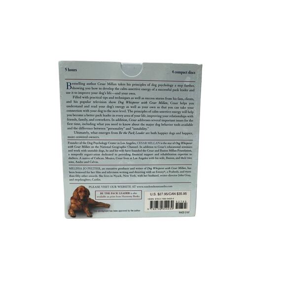 BOOK/AUDIOBOOK CD Cesar Millan Dog Training Pets BE‎ THE PACK LEADER New! - Picture 2 of 2